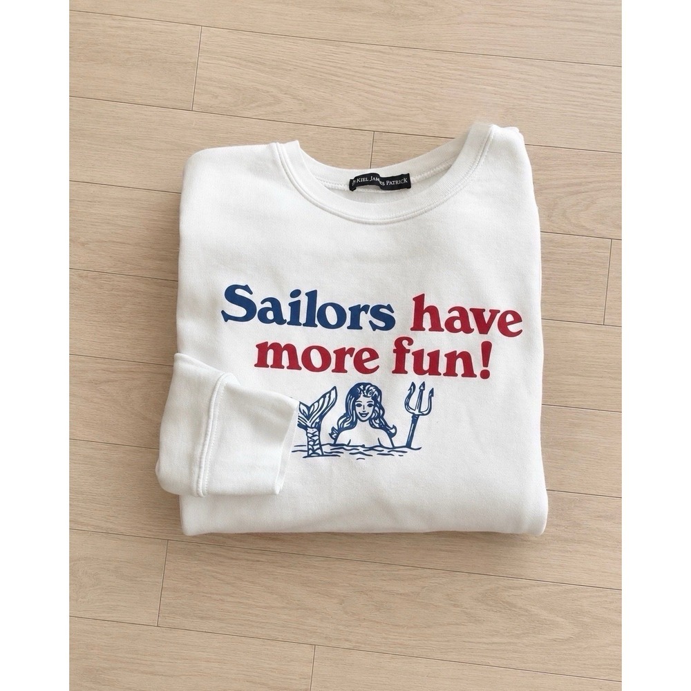 Kiel James Patrick Sailors Have More Fun Sweatshirt White No Size Tag